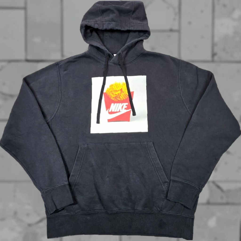 Nike Nike Sole Food Sweatshirt Pullover Hoodie M Medium Black Nike Sportswear Mens Hooded Pocket Graphic Print Retro Sports 90s Size US M / EU 48-50 / 2 - 1 Thumbnail