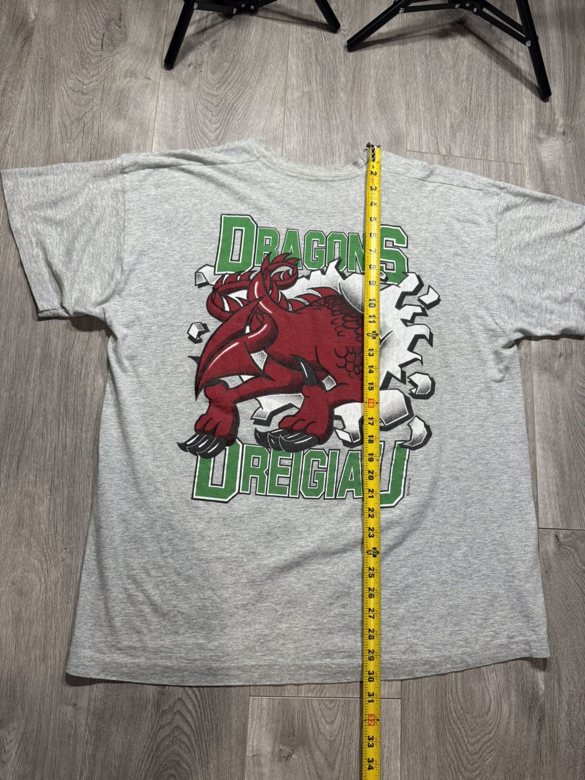 Vintage Wales Dragon 1994 Cymru Breakthrough Ich Dien Rugby Soccer Size US XL / EU 56 / 4 - 7 Thumbnail