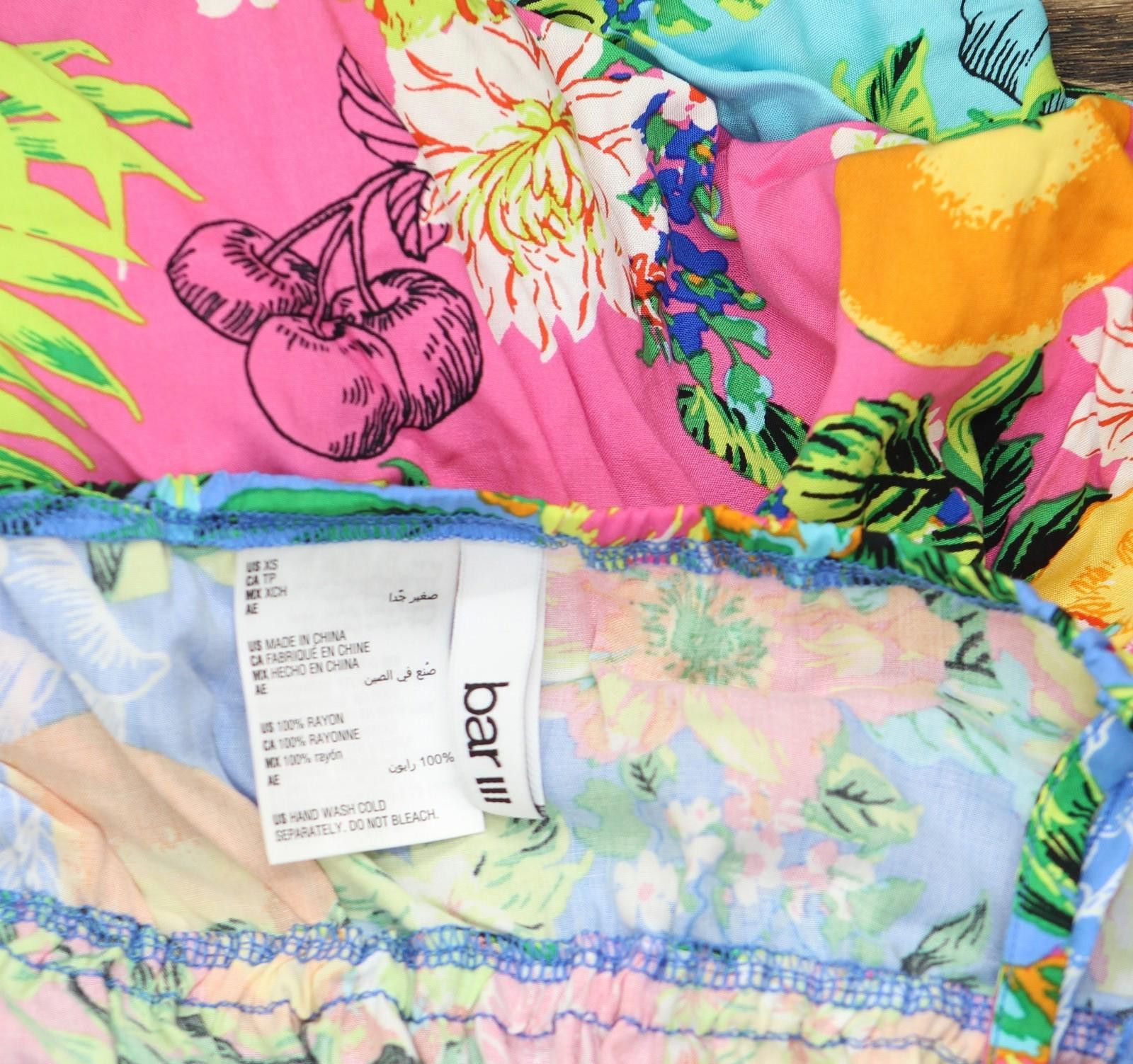 Bar III Nwt Bar Iii Ruffle Cover Up Dress Mbsz24834 Multi Blue Xs Size ONE SIZE - 6 Thumbnail