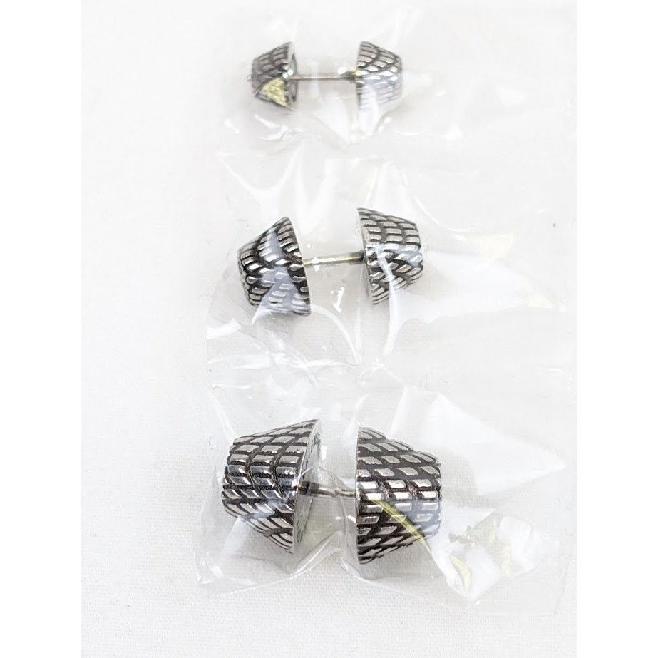 Balenciaga o1rshd1 Size:OS / Cagole Set Earring Brass in Antique Silver Size ONE SIZE - 7 Thumbnail