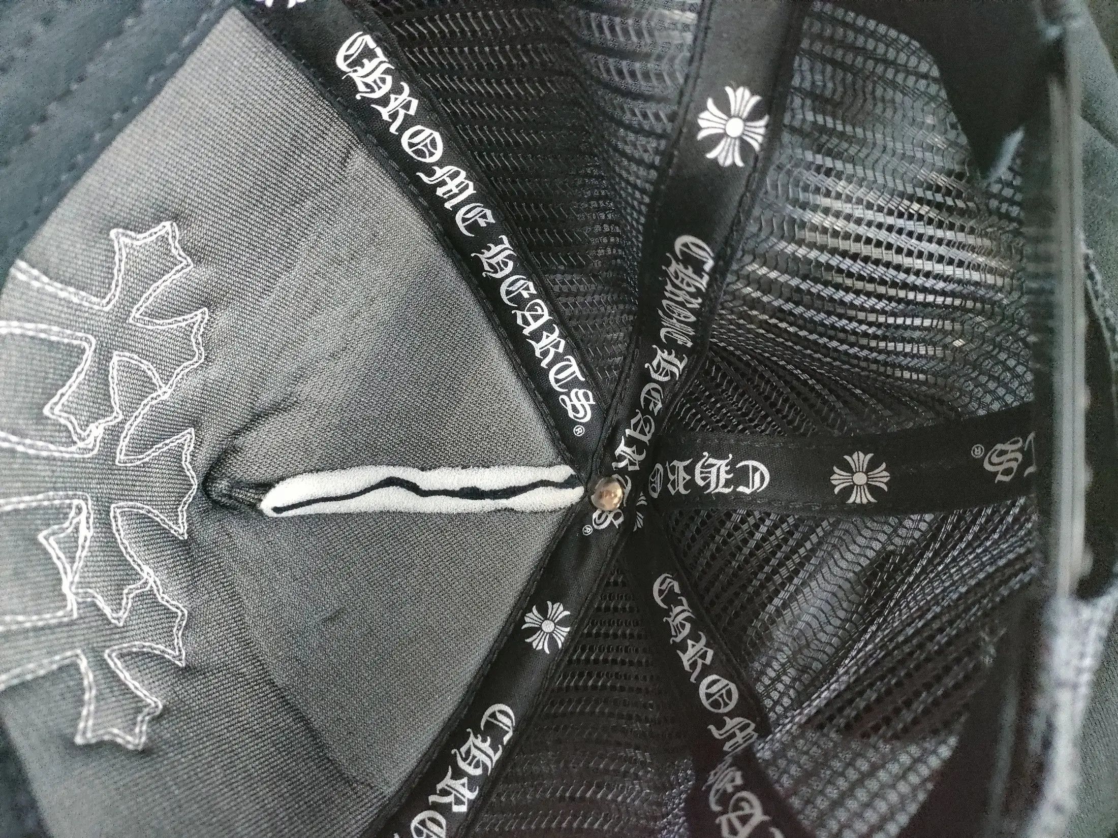 Chrome Hearts Chrome Hearts Triple Cross Patch Black Baseball Cap Size ONE SIZE - 7 Thumbnail