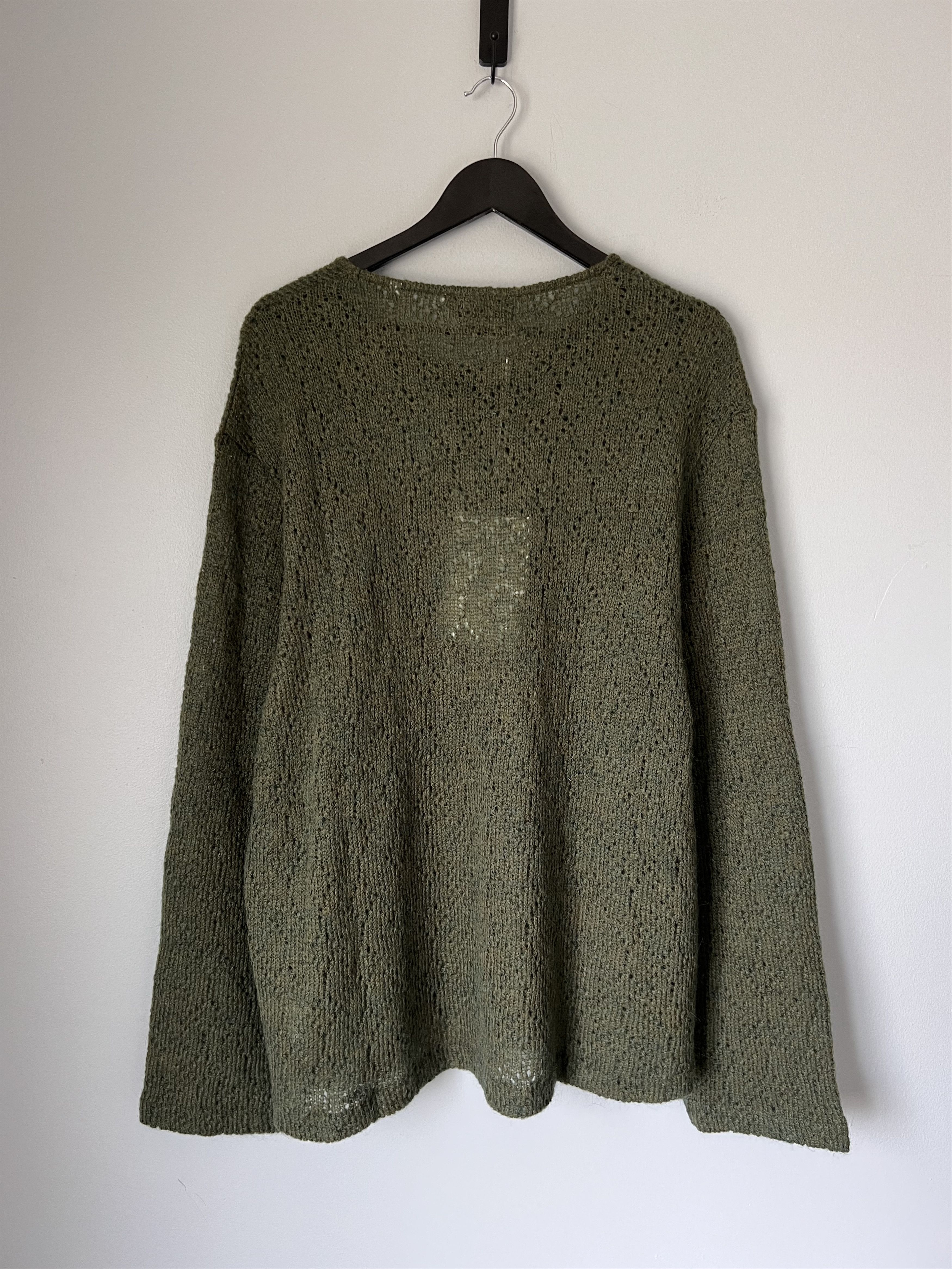 Our Legacy Our Legacy Double Lock U Neck Sweater in Green Crochet Size US L / EU 52-54 / 3 - 5 Thumbnail