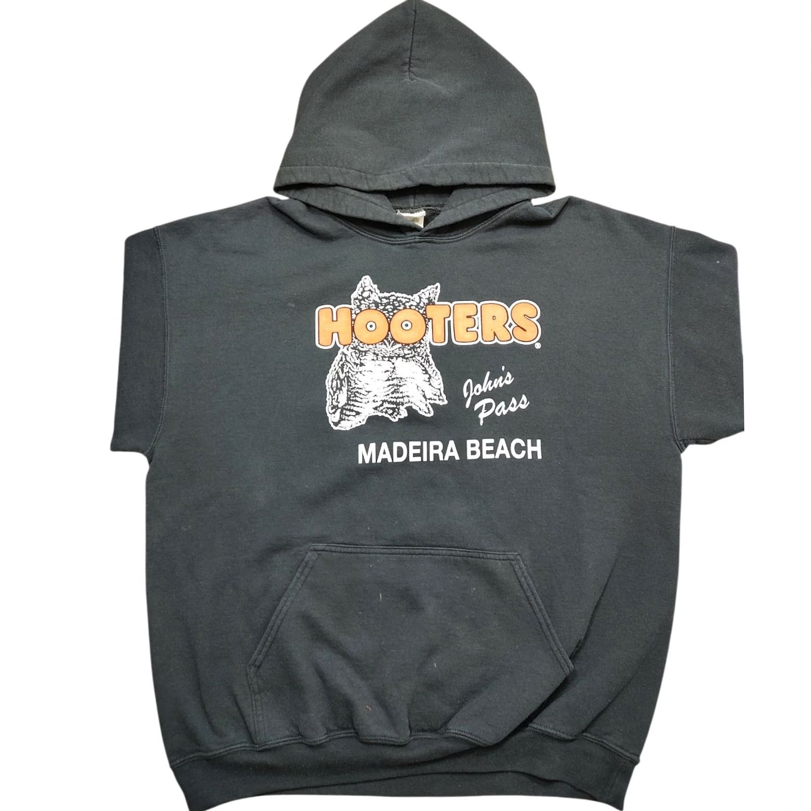 Gildan VINTAGE Hooters Hoodie Maderia Beach Florida Gildan Heavy Mens L Black Size US L / EU 52-54 / 3 - 2 Thumbnail