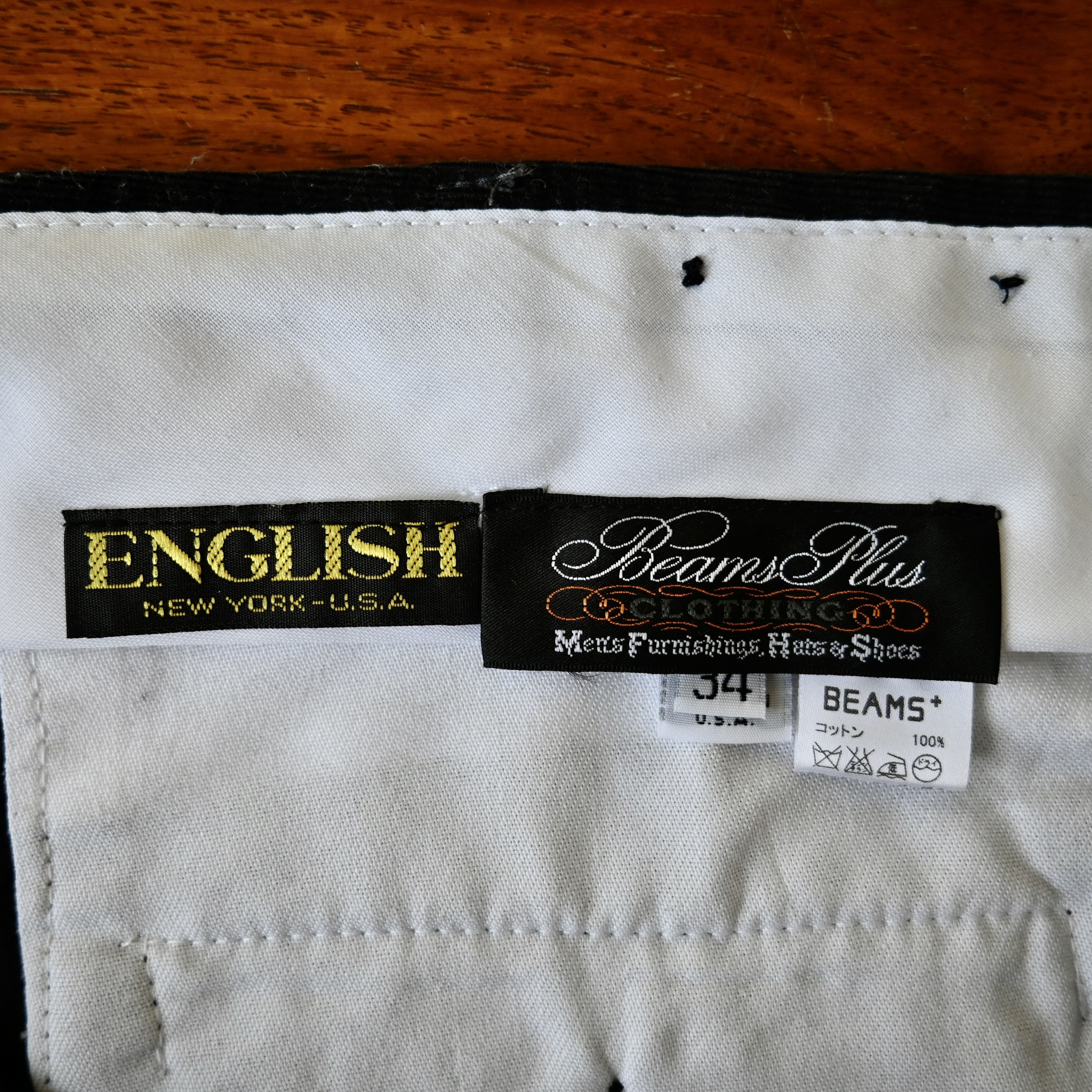 Beams Plus "AS-IS" BEAMS Plus x ENGLISH bicolor corduroy pants Size US 33 - 17 Thumbnail