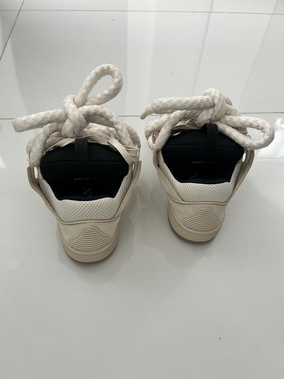 Lanvin Lanvin Beige Curb With Snake Laces Sneakers Size US 10 / EU 43 - 4 Thumbnail