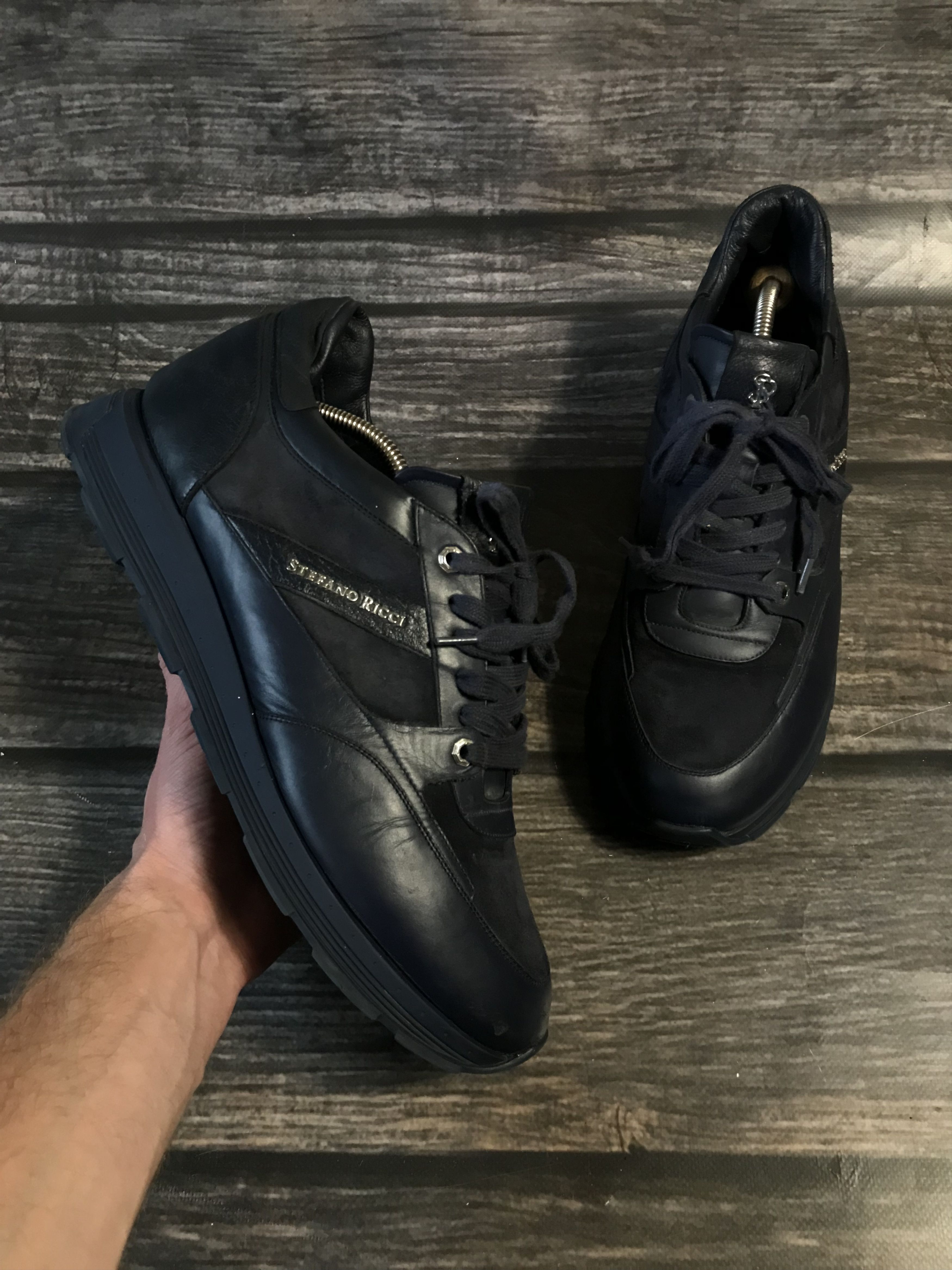 Stefano Ricci Stefano Ricci Leather Trainers Sneakers Size US 11.5 / EU 44-45 - 3 Thumbnail