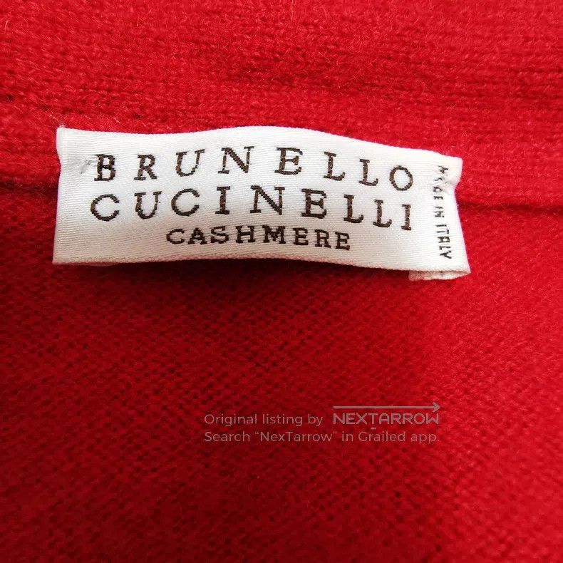 Brunello Cucinelli Brunello Cucinelli Cashmere solid-colored V-neck knitwear Size L / US 10 / IT 46 - 4 Thumbnail
