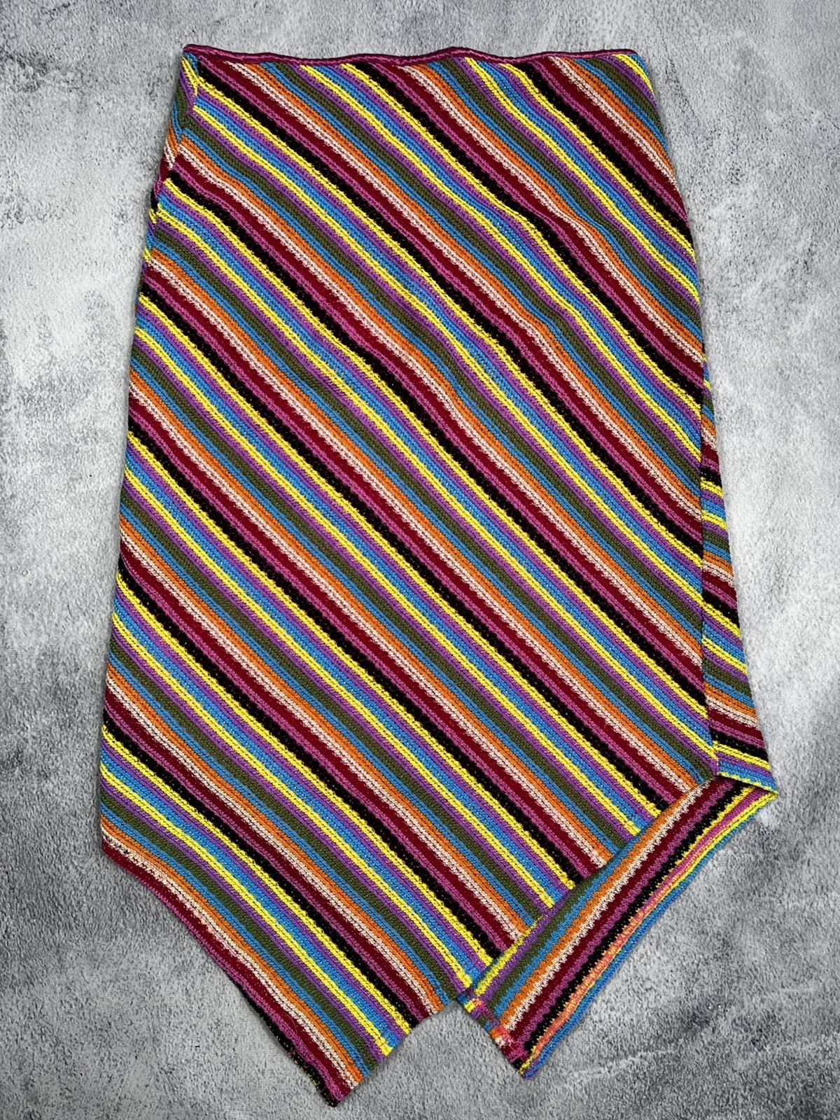 Vintage Vintage Y2K knit midi Hawaiian stoped skirt streetwear M Size 30" / US 8 / IT 44 - 5 Thumbnail