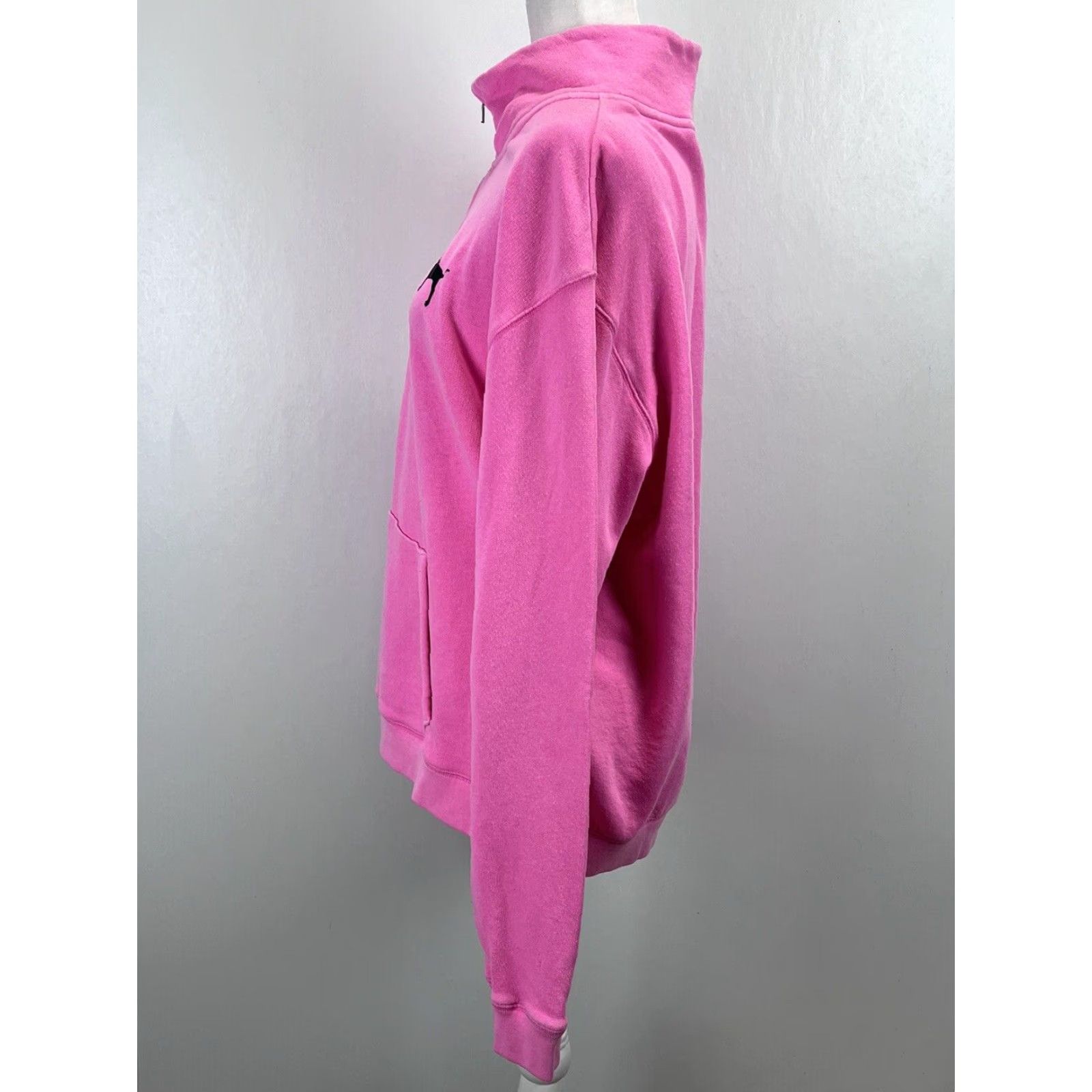 Victoria's Secret Victoria’s Secret PINK Sweatshirt 1/4 Zip Pullover Women’s Size L Pink Cotton Blend Activewear Womens Size L / US 10 / IT 46 - 2 Thumbnail