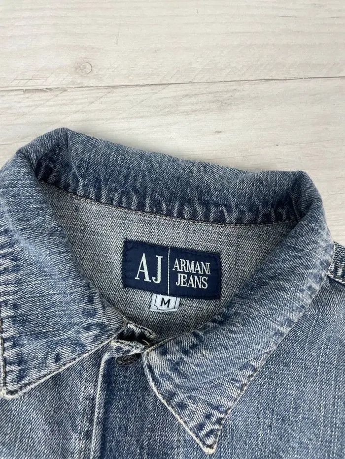 Armani Vintage Armani Big Logo Denim Jacket Y2K Japan Size US M / EU 48-50 / 2 - 6 Thumbnail