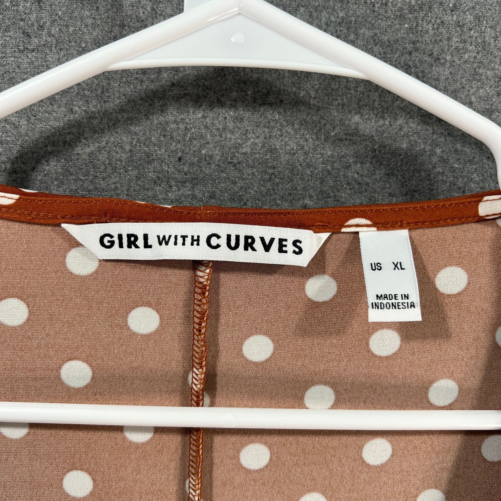 Other Girl With Curves V-Neck Knit Top Rust Dot Size X-Large Size XL / US 12-14 / IT 48-50 - 3 Thumbnail