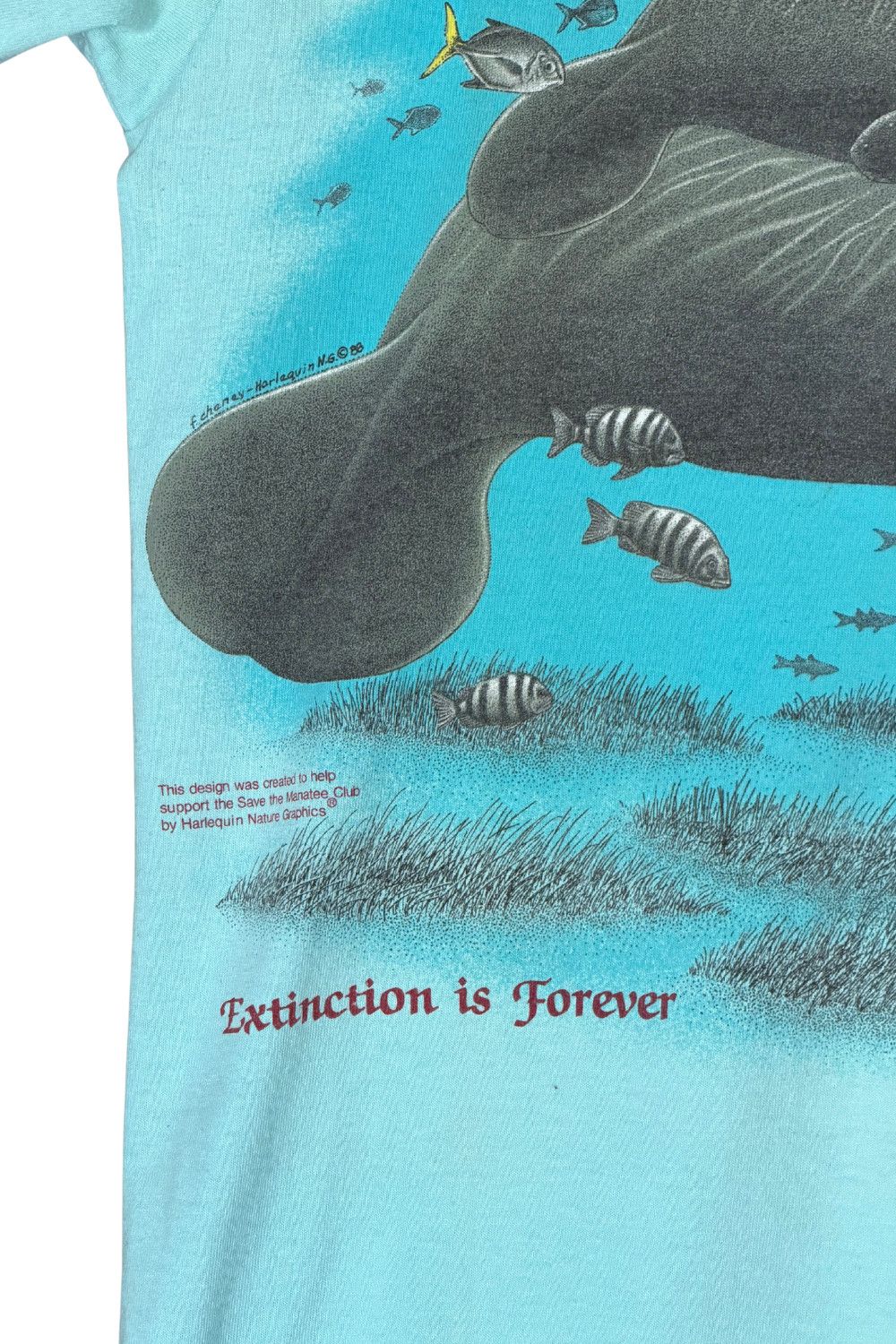 Vintage 80s Harlequin Nature Graphics “Extinction is Forever” Size US M / EU 48-50 / 2 - 6 Thumbnail