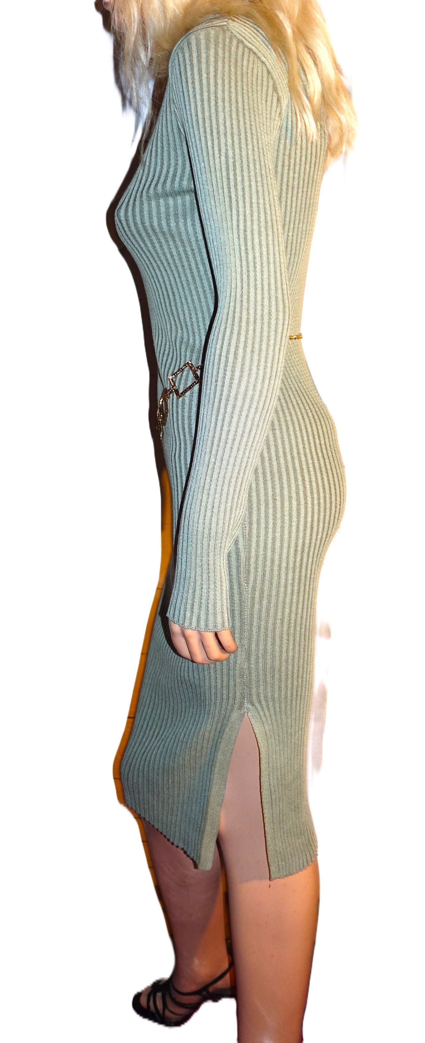 Other Say What Pistachio Green Sweater Dress M NWT Size M / US 6-8 / IT 42-44 - 4 Thumbnail