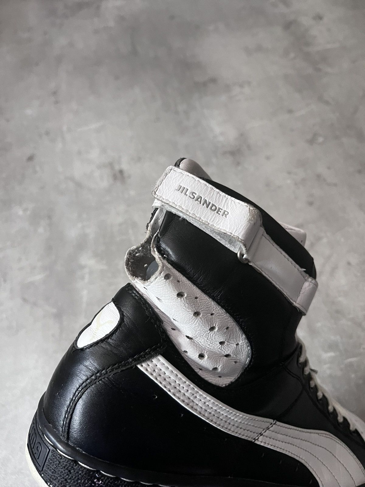 Jil Sander × Puma Jil Sander x Puma leather high boots black white Size US 12 / EU 45 - 20 Thumbnail