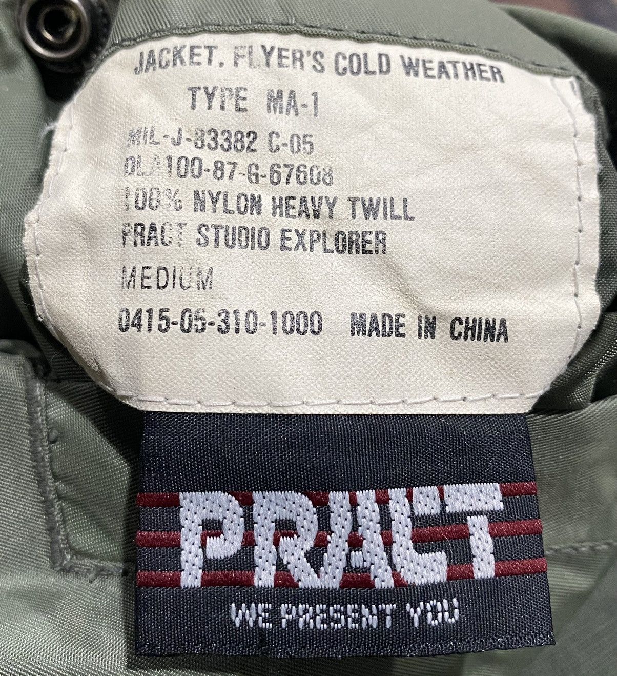 Vintage Vintage🔥MA-1 PRACT Bomber Jacket Size US M / EU 48-50 / 2 - 24 Thumbnail