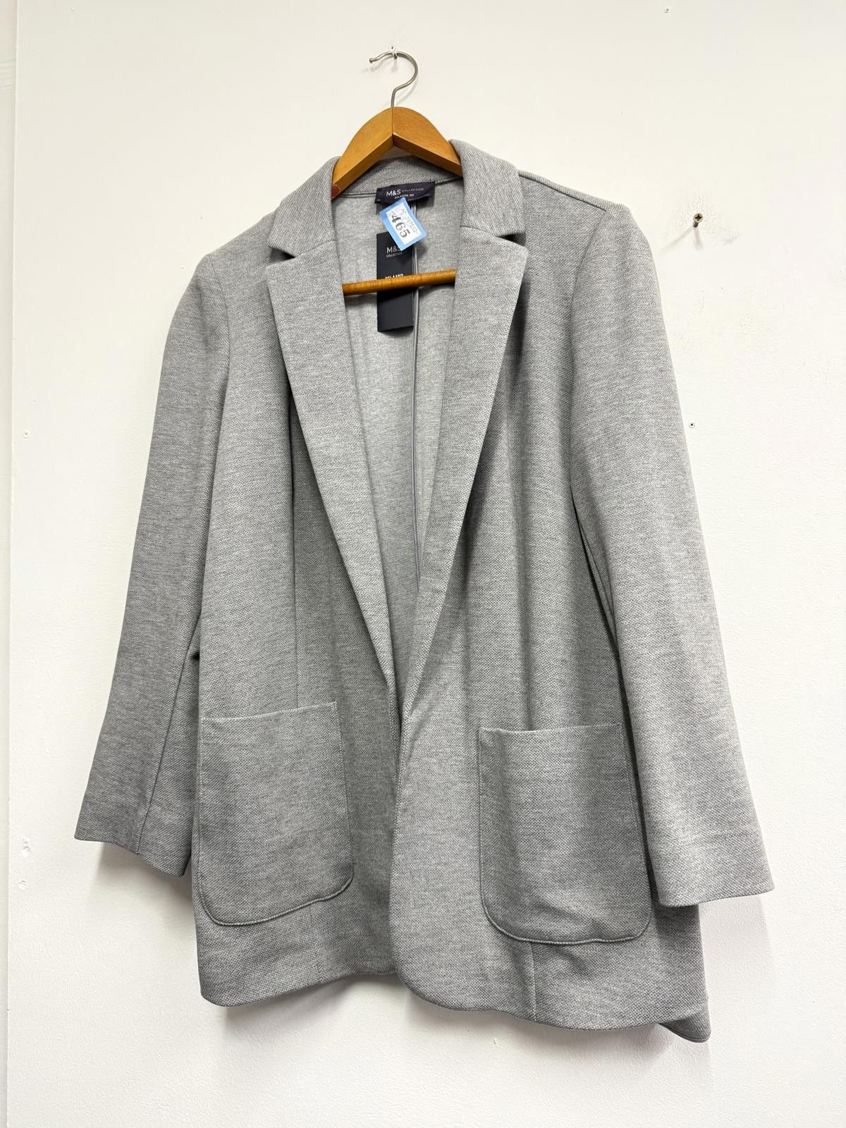 Other M&S Collection Relaxed Fit Grey Blazer Jacket UK 16 EUR 44 Size XL / US 12-14 / IT 48-50 - 2 Thumbnail