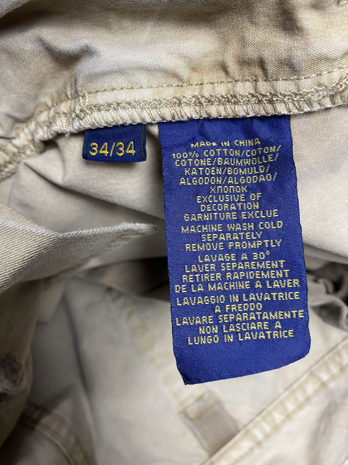 Polo Ralph Lauren × Vintage Vintage Polo Ralph Lauren Designer Denim Casual Pants Size US 34 / EU 50 - 15 Thumbnail