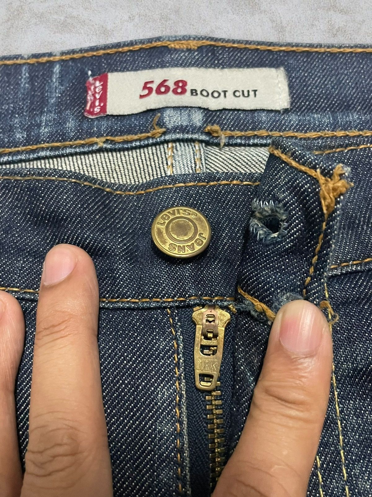 Levi's Vtg Y2k Levi’s Bootcut Streetstyle Distressed Washed Jeans Size US 32 / EU 48 - 9 Thumbnail