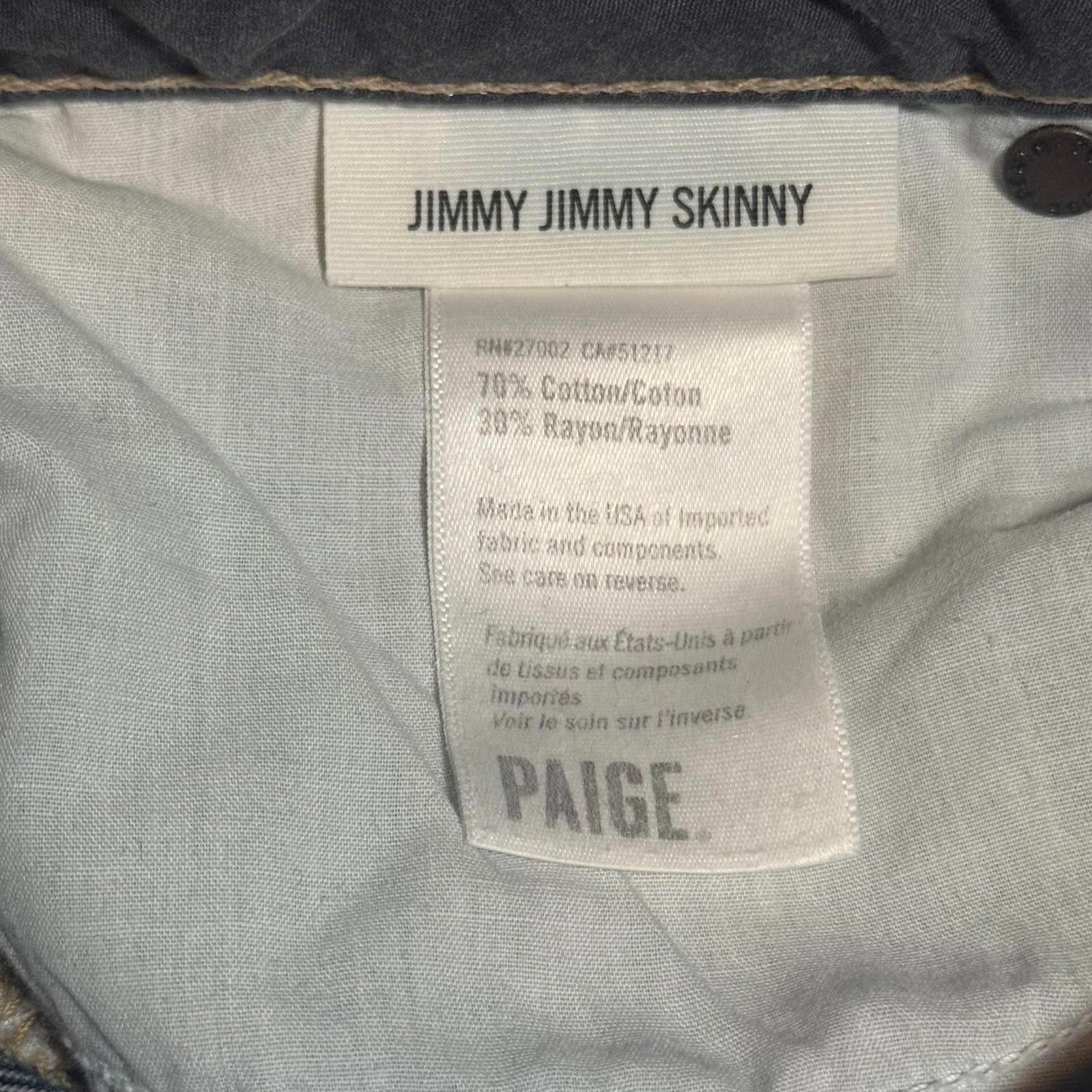 Paige Paige Jimmy Jimmy Skinny Women's Blue Denim Jeans Size 29 Size 29" - 4 Thumbnail