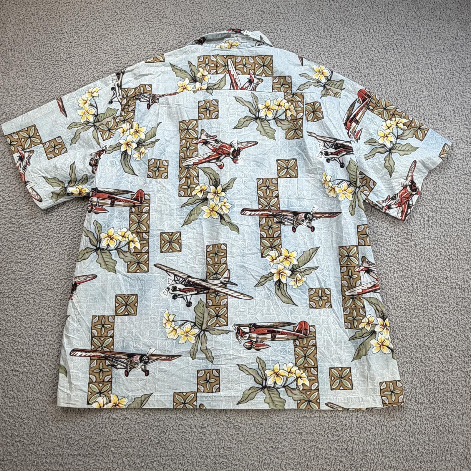 Other Vintage Hawaiian Shirt 2XL RJC Airplane Floral Button Up Size US XXL / EU 58 / 5 - 2 Thumbnail