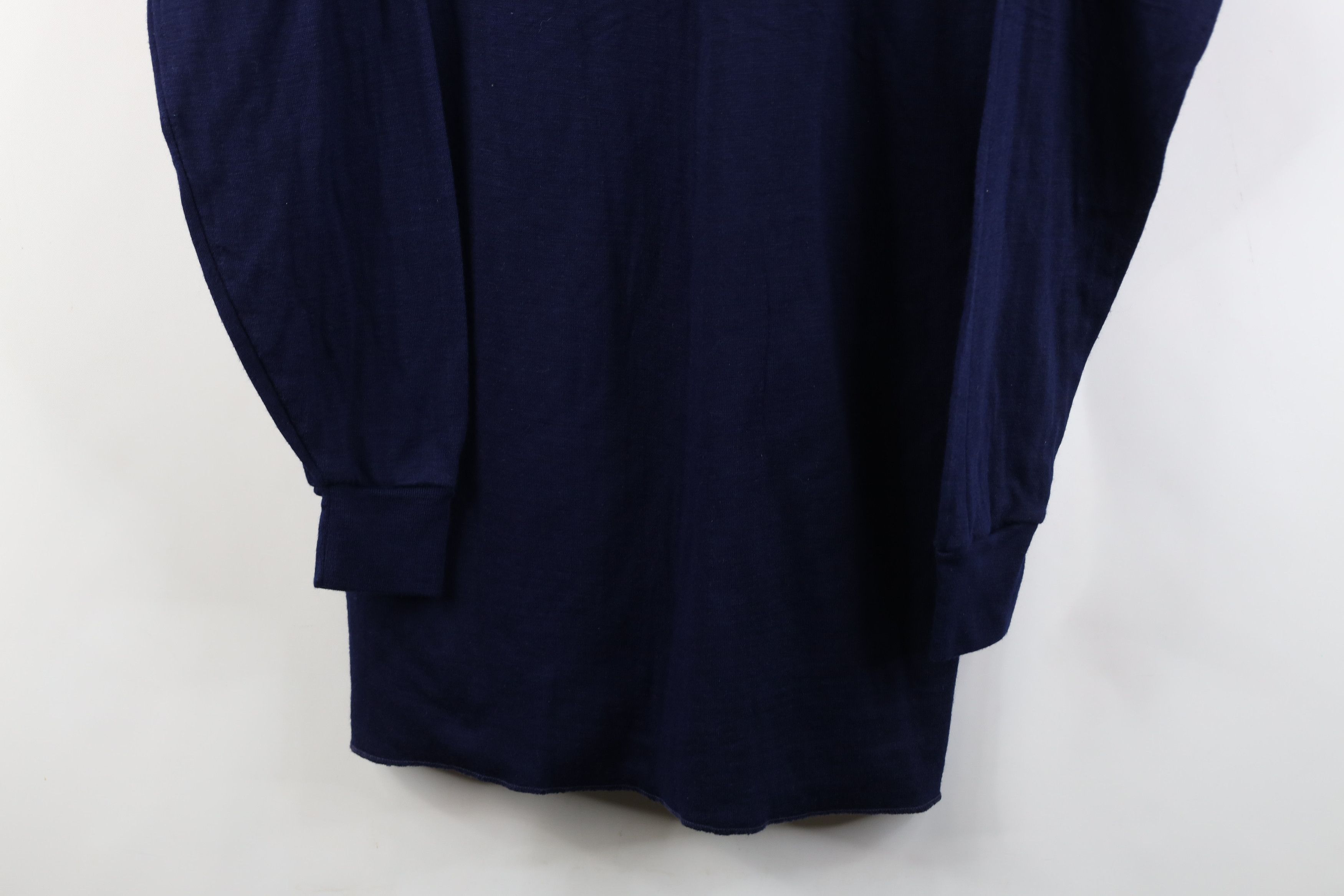 Vintage Vintage 70s Streetwear Wool Blend Thermal T-Shirt Blue USA Size US XL / EU 56 / 4 - 3 Thumbnail