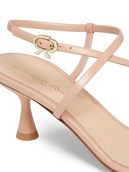 Gianvito Rossi os11x1225 Vitello Glove 55M Sandals in Peach Size US 10 / IT 40 - 5 Thumbnail
