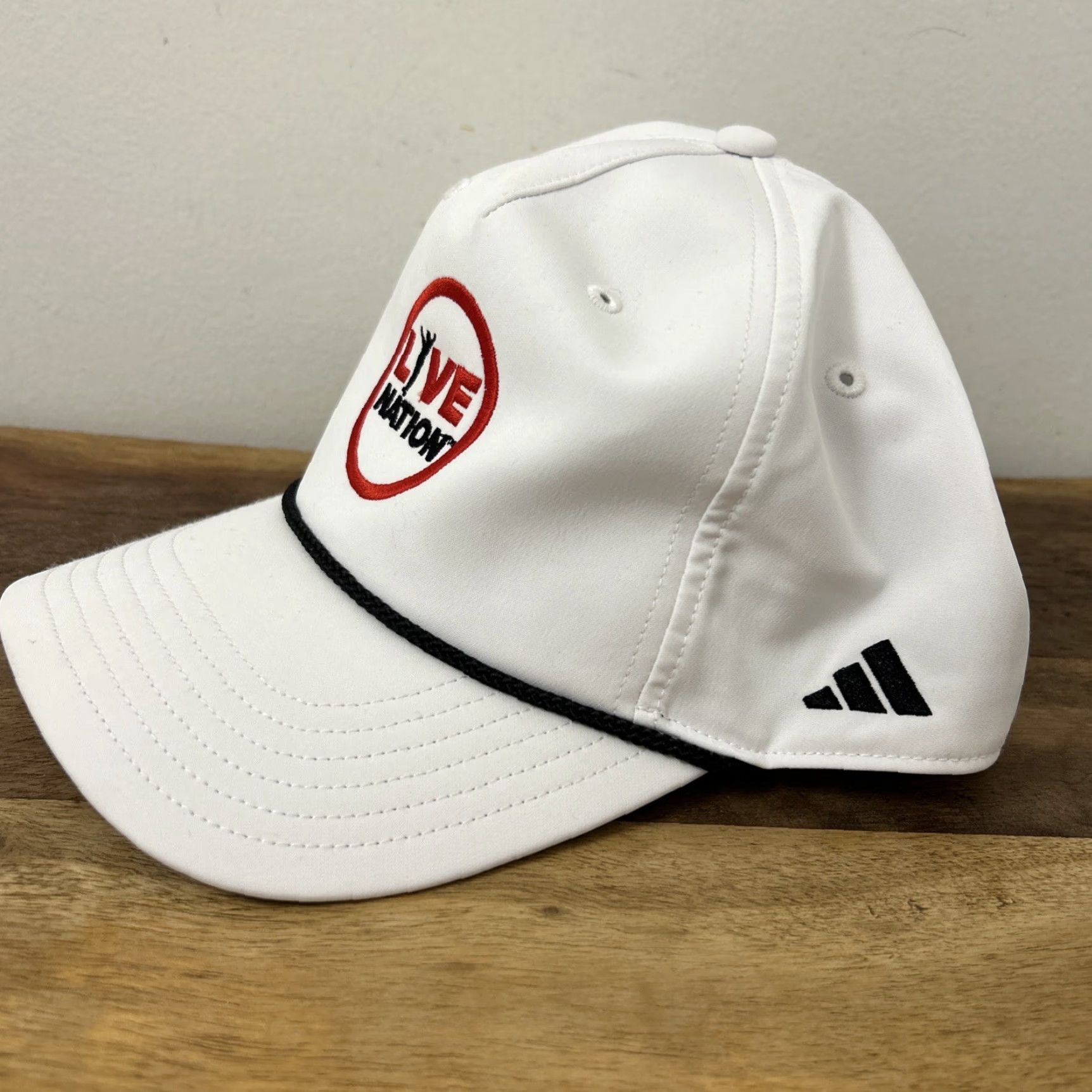 Adidas Adidas Live Nation Hat Cap Snap Back Mens One Size White 3-Stripes Size ONE SIZE - 3 Thumbnail
