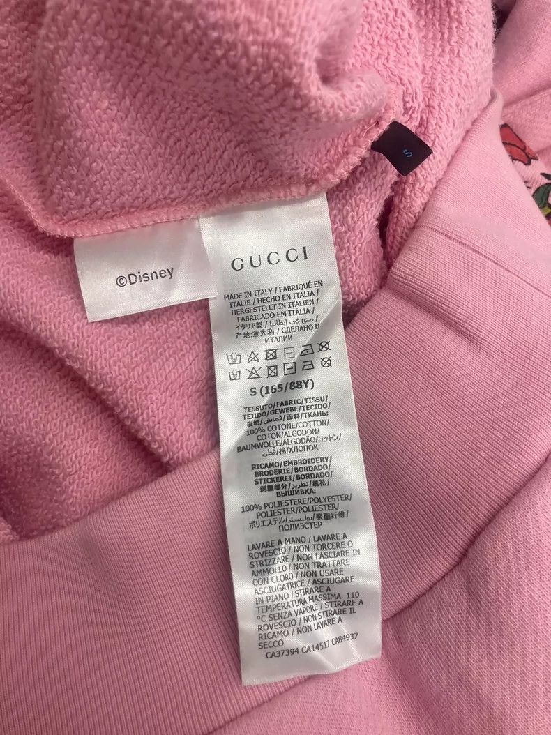 Gucci Gucci Pink embroidered printed hooded sweatshirt Size S / US 4 / IT 40 - 5 Thumbnail