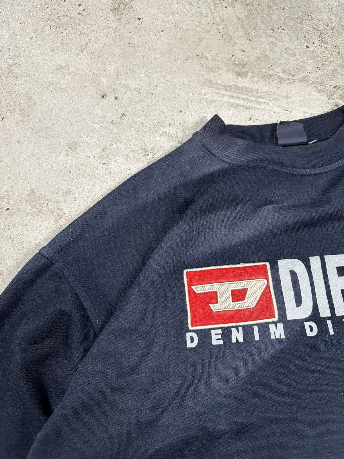 Diesel Vintage 90s Diesel Distressed Faded Crewneck Jumper Size US XL / EU 56 / 4 - 3 Thumbnail