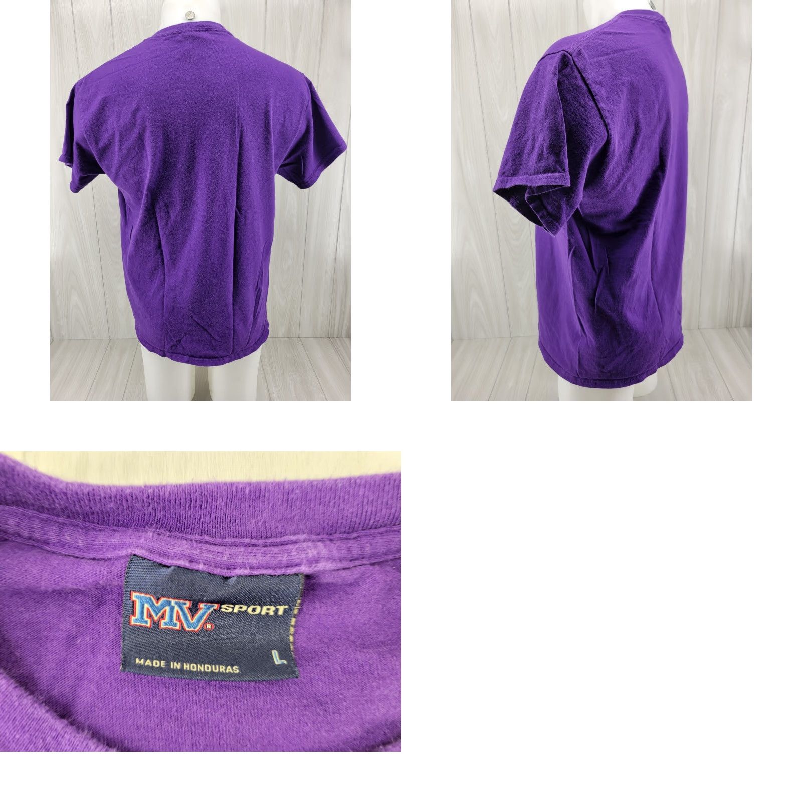 Vintage Saint Michaels College SMC T-Shirt Adult Large Purple Short Sleeve MV Sport Logo Size US L / EU 52-54 / 3 - 8 Thumbnail