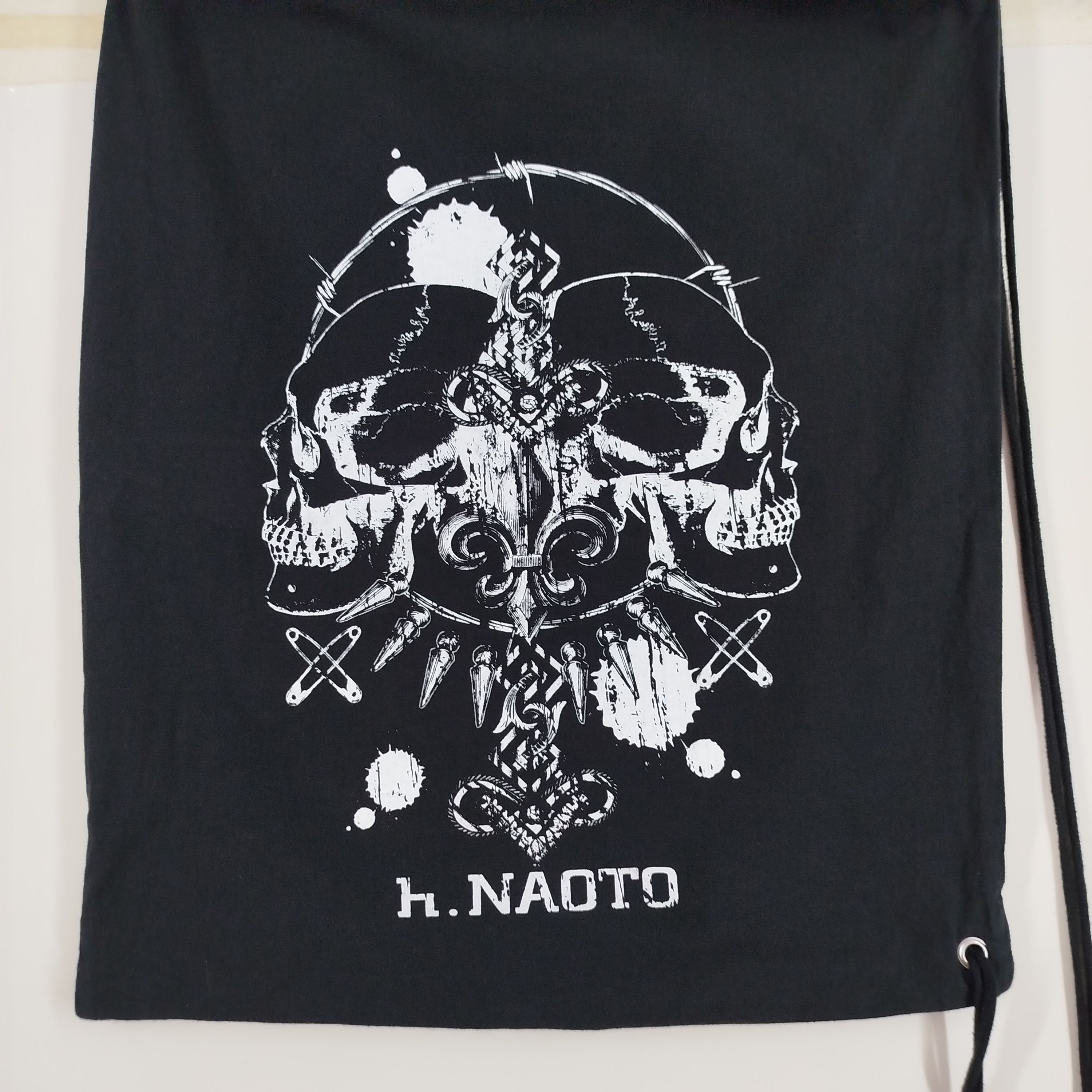 Designer × Japanese Brand × Seditionaries h.NAOTO Drawstring Bags Skull Design Punk Hardcore Size ONE SIZE - 3 Thumbnail
