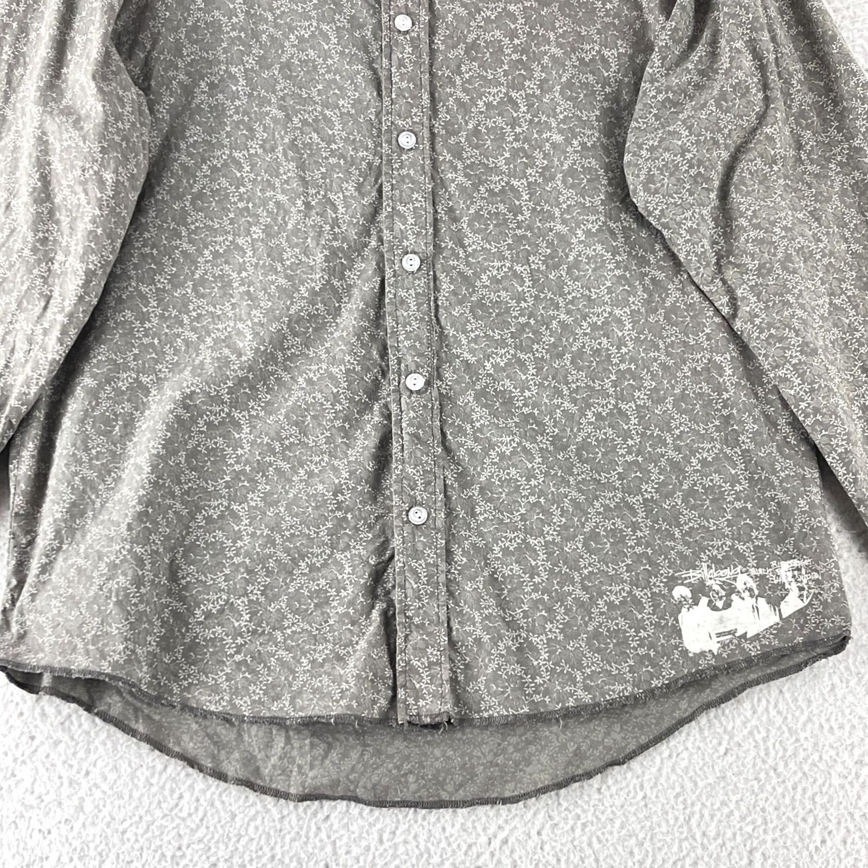 Billabong VINTAGE Billabong Button-Up Shirt Mens Large Gray Floral Made in USA Casual Size US L / EU 52-54 / 3 - 4 Thumbnail