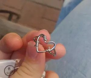Vintage HEART RINGS Size ONE SIZE - 1 Thumbnail