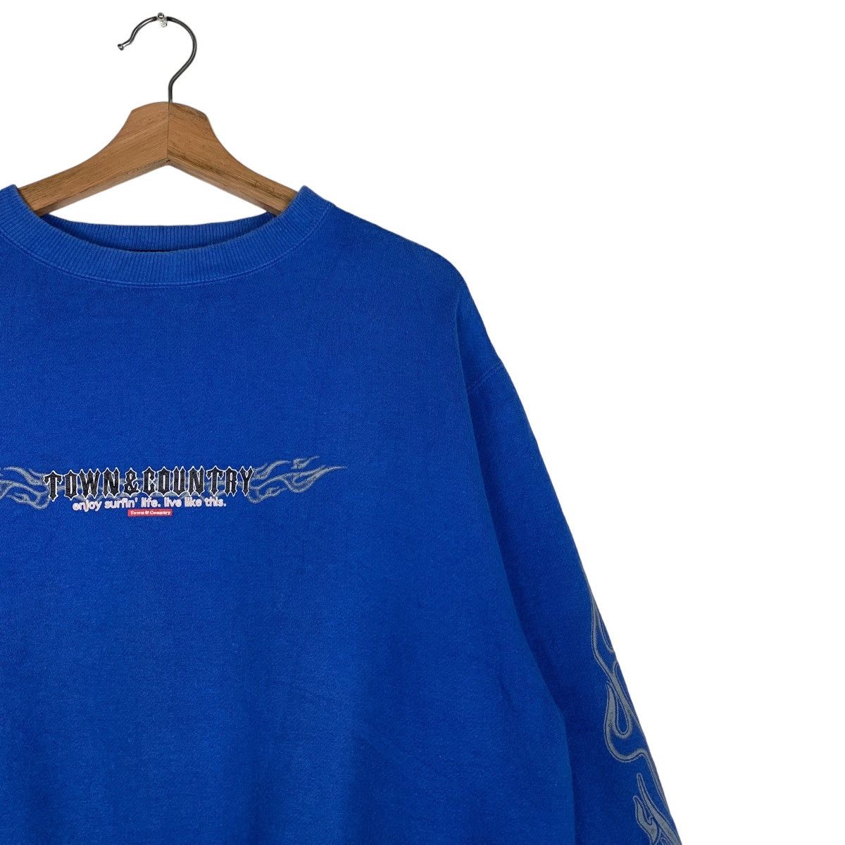 Japanese Brand TOWN & COUNTY Surfboard Wear Big Logo Sweatshirts #0718-C33 Size US L / EU 52-54 / 3 - 5 Thumbnail