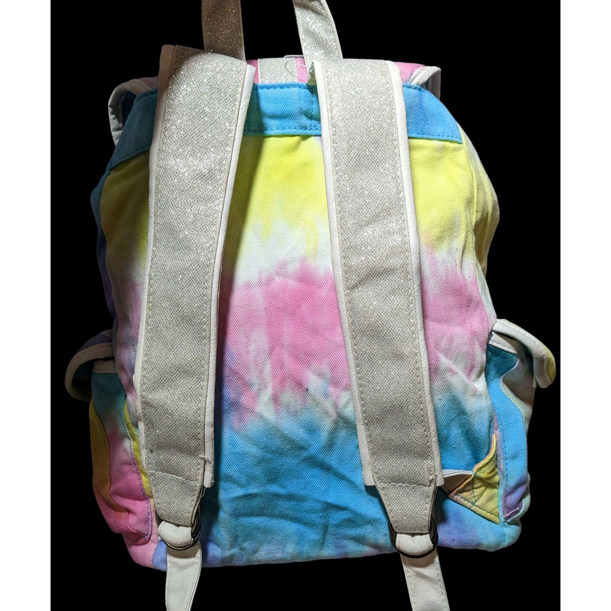 Other Candies Rainbow Tie Dye Glitter Strap Backpack Size ONE SIZE - 3 Thumbnail