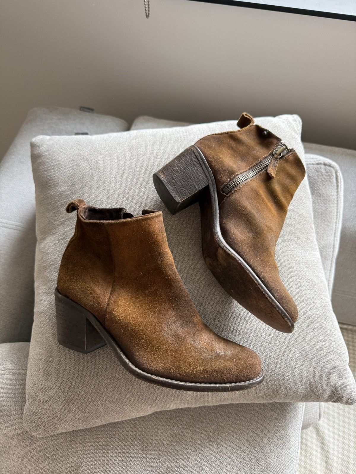 Diesel × Vintage DIESEL leather zip boots exclusive rare | Grailed
