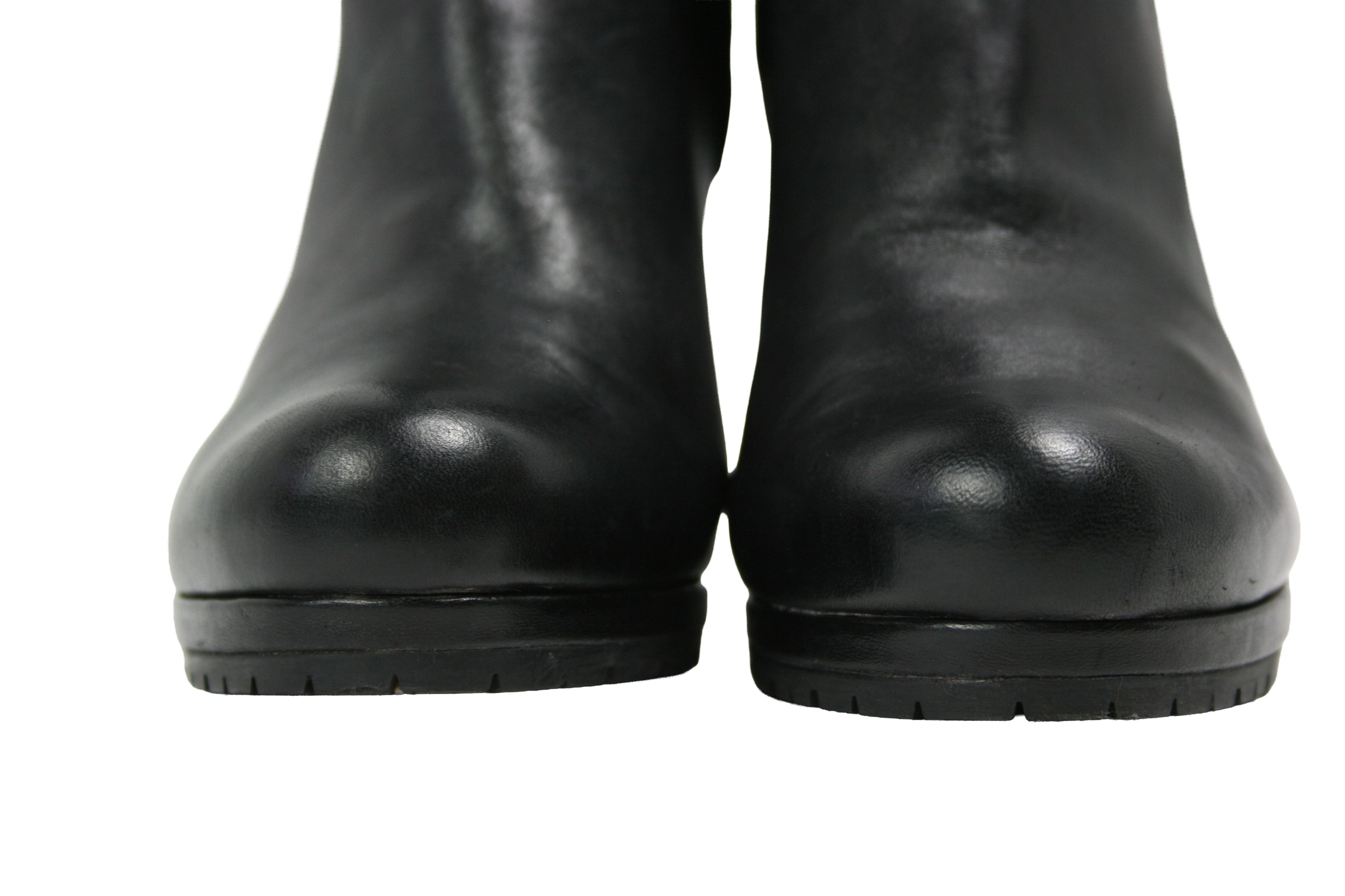 Prada Wedge Y2K Knee Riding Boots Size US 7 / IT 37 - 4 Thumbnail