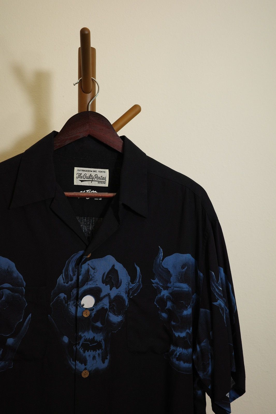 Wacko Maria WACKO MARIA 56 Tattoo Collaboration Skull Aloha Shirt Size US XL / EU 56 / 4 - 1 Thumbnail