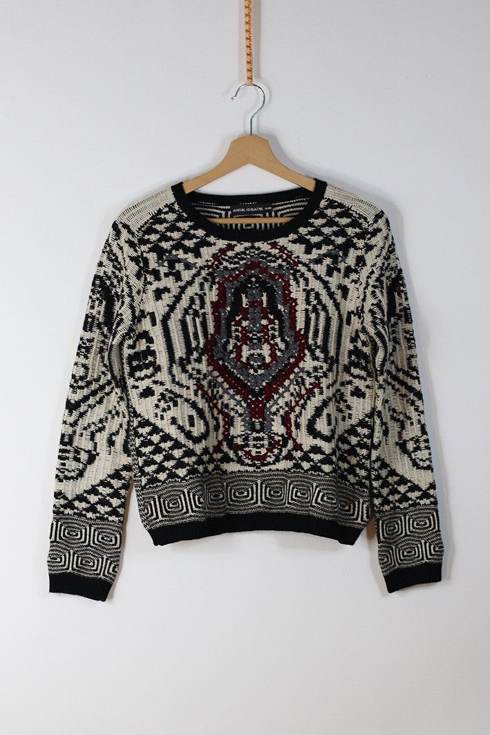 Antik Batik Ethnic Pattern Wool-Acrylic Sweater by Antik Batik, M/40 Size M / US 6-8 / IT 42-44 - 1 Thumbnail