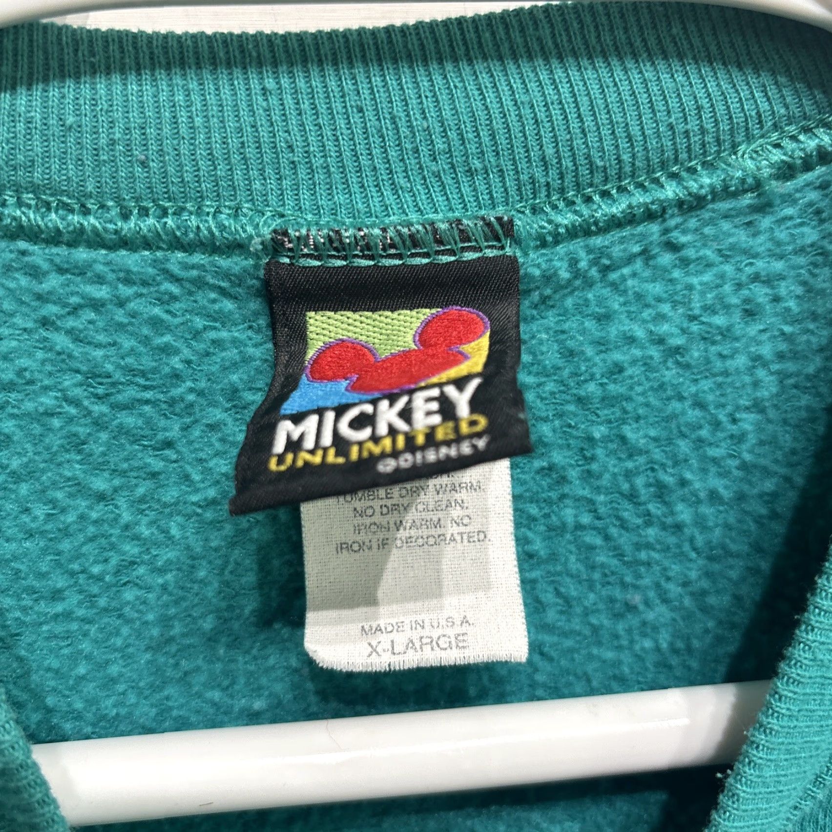 Disney VINTAGE Mickey Inc USA MADE Mickey Mouse Embroidered Crewneck Sweatshirt Mens XL Blue 1990s Disney Shirt Size US XL / EU 56 / 4 - 4 Thumbnail