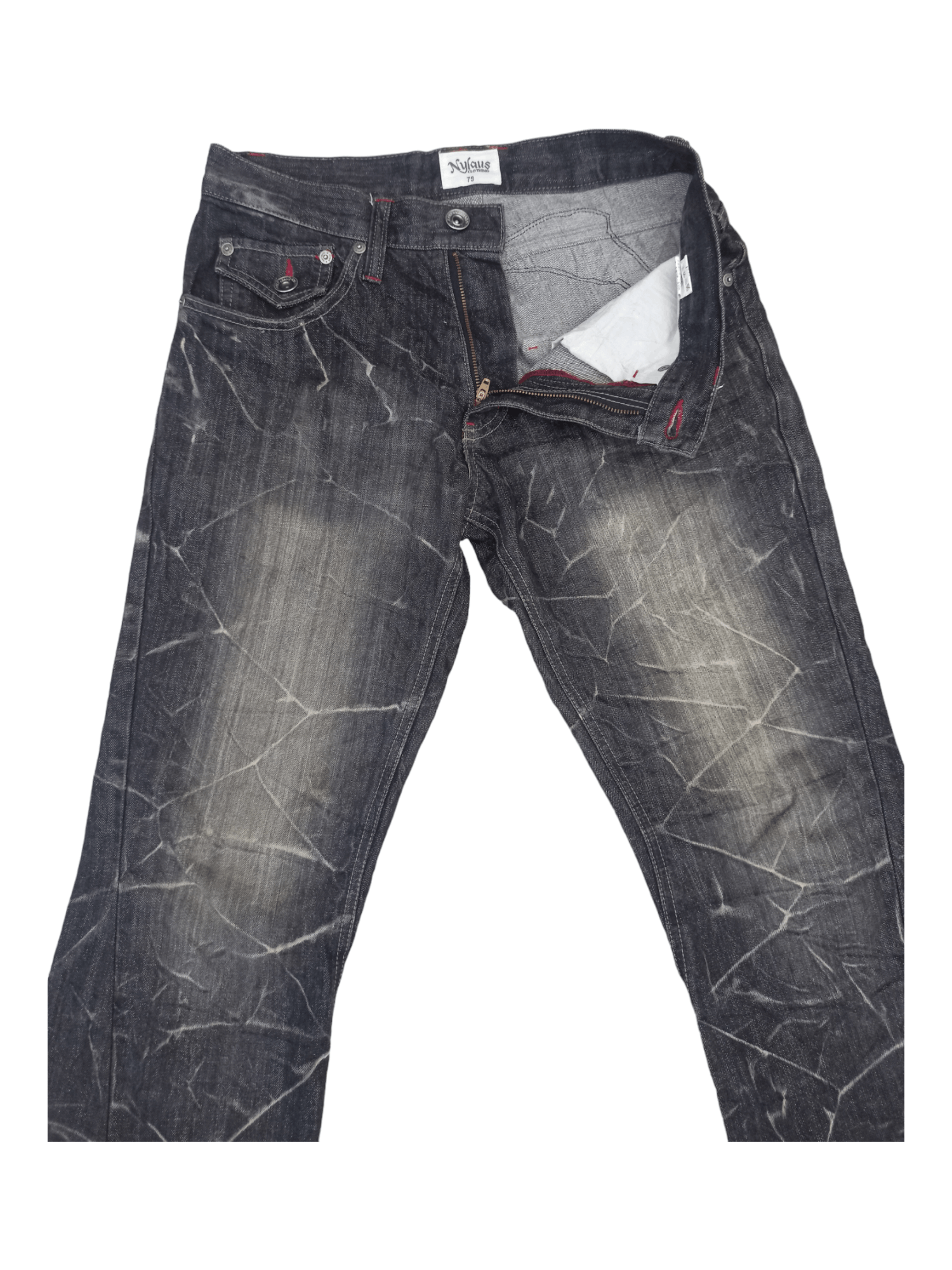 Nylaus Wing Whisker Mud Wash Flare Jeans