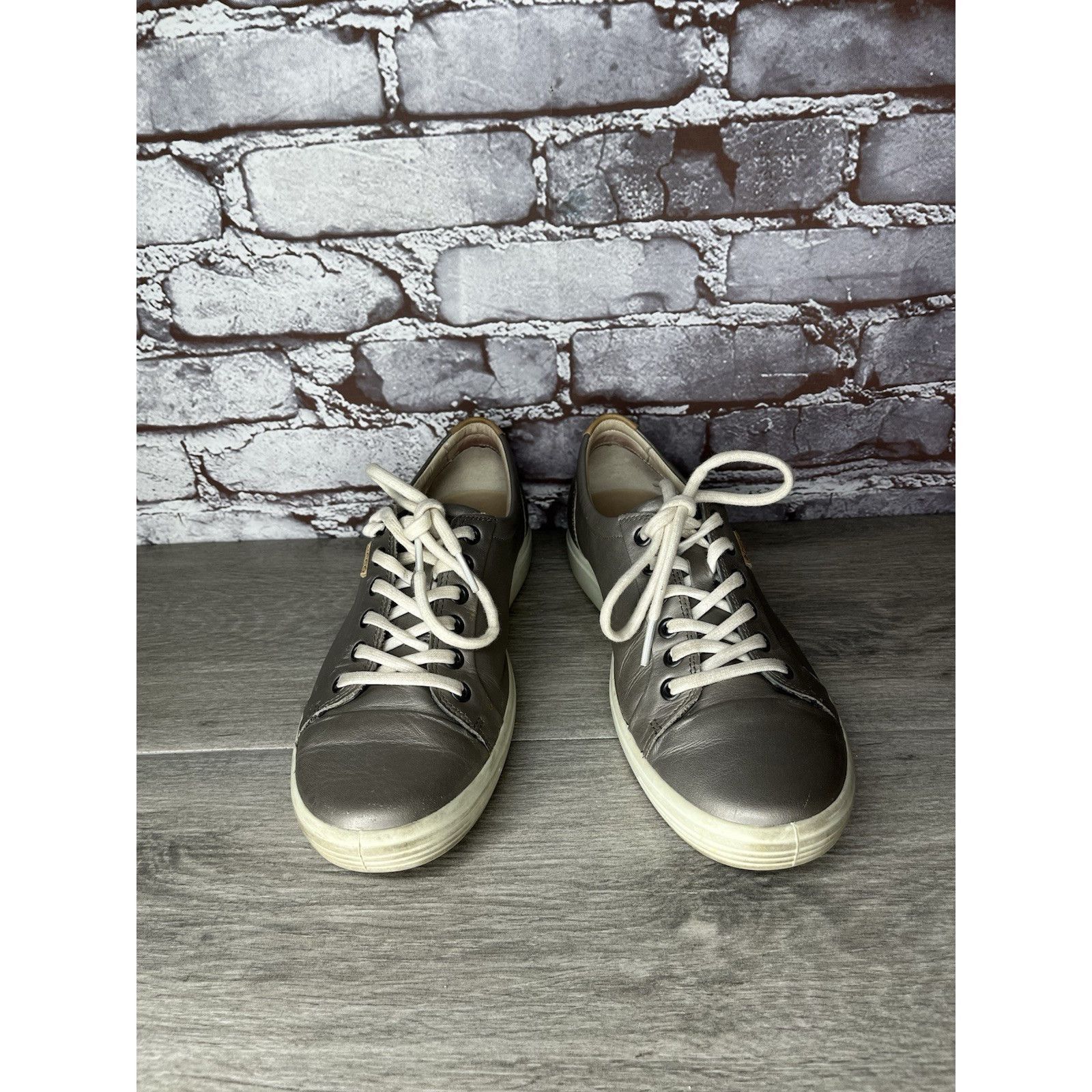 Ecco ECCO Soft 7 Stone Metallic Silver Leather Casual Sneakers Wo Size US 9 / IT 39 - 16 Thumbnail