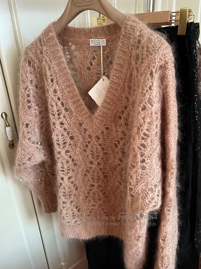 Brunello Cucinelli Brunello Cucinelli Mohair Sequin Sweater Size M / US 6-8 / IT 42-44 - 1 Thumbnail