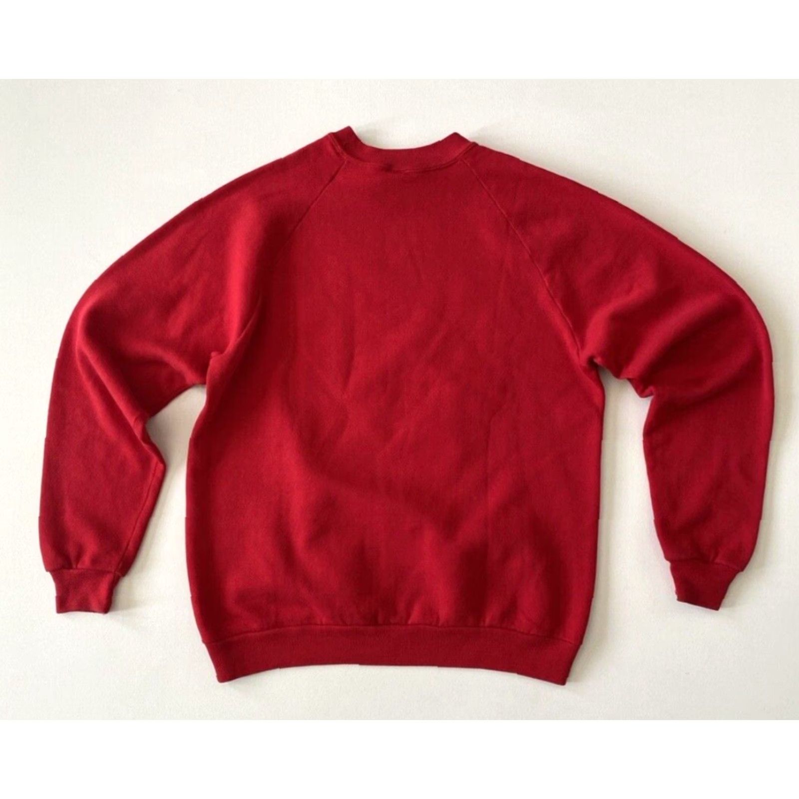 Jerzees JERZEES Women's Sweatshirt 90s 1990s Graphic Cardnial Birds MADE IN USA Sz L Red Cotton Blend Pullover Crew Neck Vintage Size L / US 10 / IT 46 - 3 Thumbnail