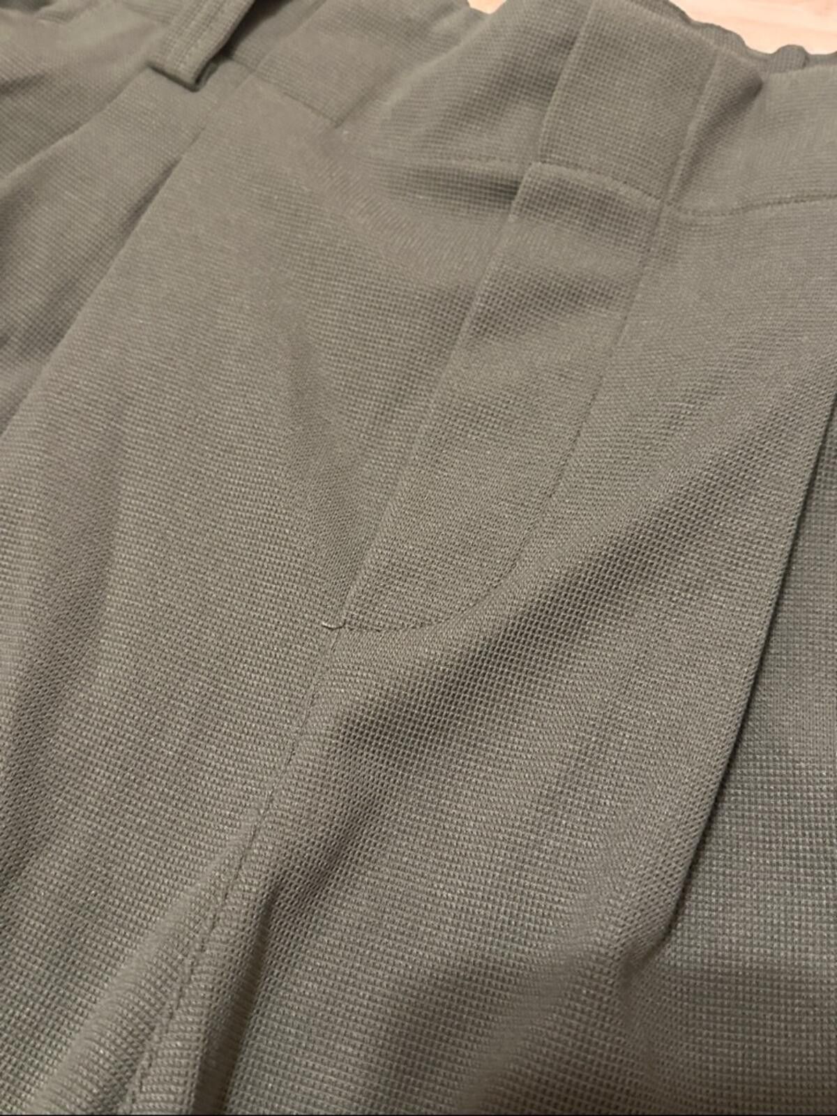 Other NWOT Flex High Waisted Pocket Wide Leg Waffle Work Pants Size 32" / US 10 / IT 46 - 3 Thumbnail
