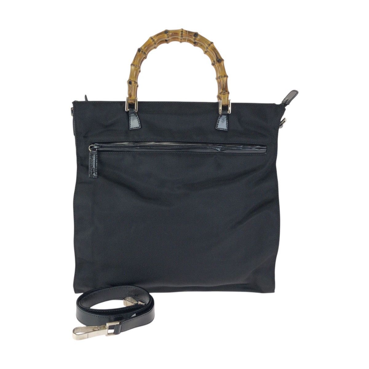 Gucci Gucci Gucci Bamboo Nylon Leather Tote Bag Textile Tote Bag 00110951878 DUTY FREE for USA Size ONE SIZE - 1 Thumbnail