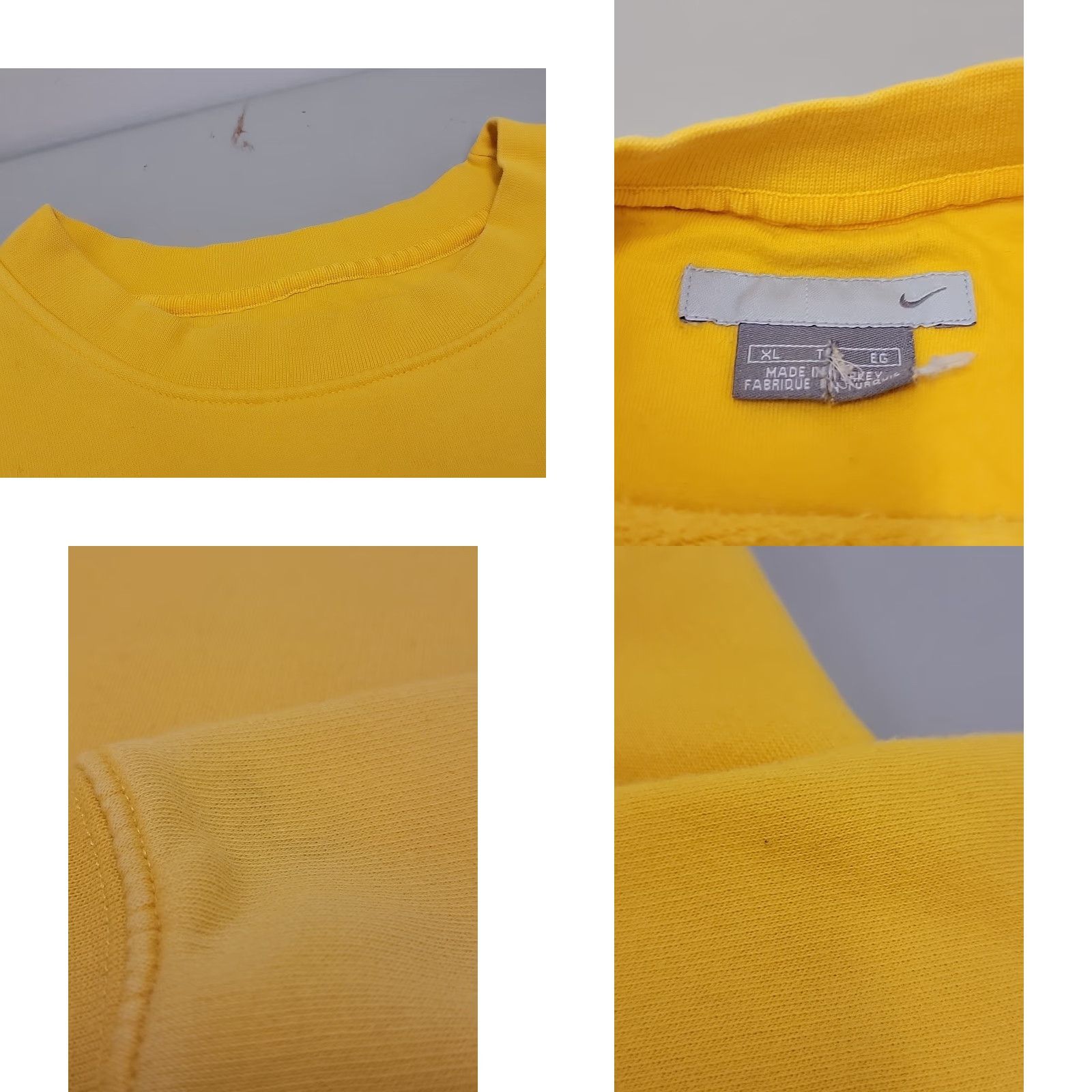 Nike VINTAGE Nike Pullover Sweatshirt Crewneck Yellow Men’s XL 90s Mini Swoosh Logo Embroidered Sweatshirt Men Size US XL / EU 56 / 4 - 9 Thumbnail