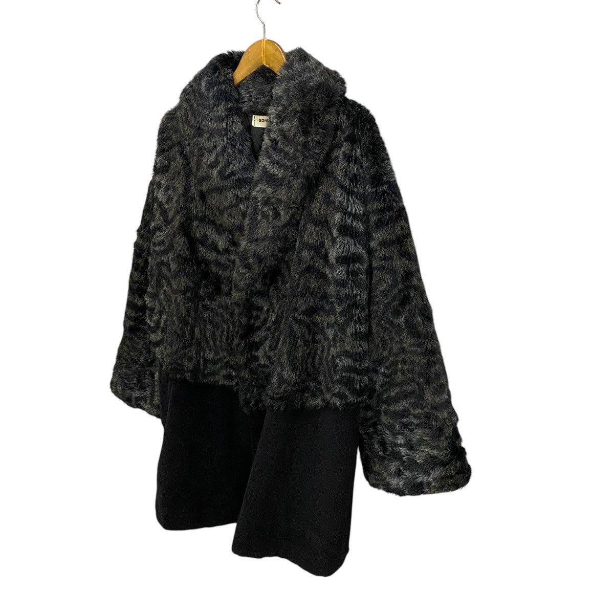 Designer Vintage Sonia Rykiel Paris Faux Fur oversize robe coat Size US L / EU 52-54 / 3 - 3 Thumbnail
