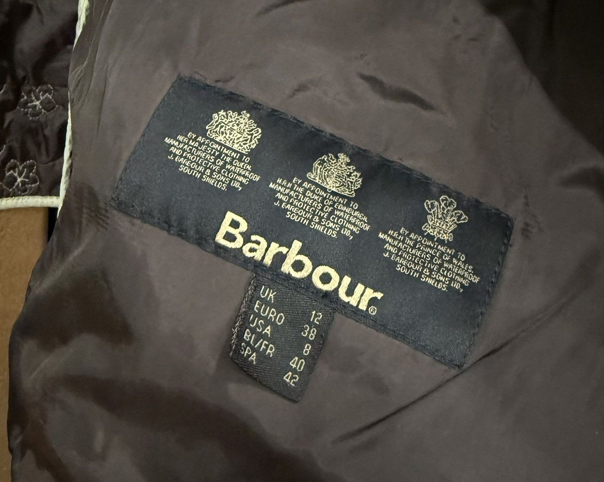 Barbour Barbour Flora Floral Cream Quilted Lightweight Jacket Size S / US 4 / IT 40 - 8 Thumbnail