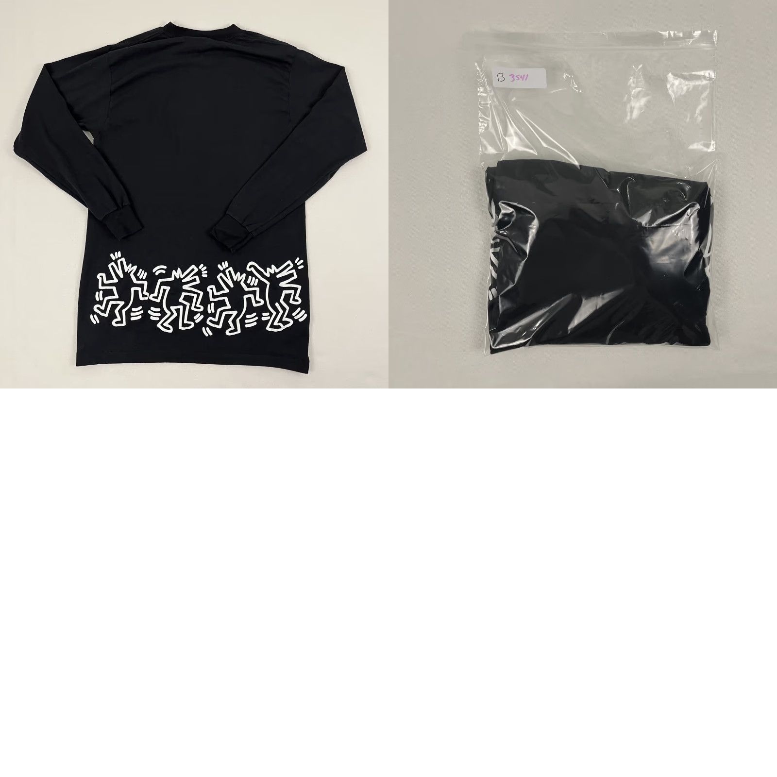 Anvil VINTAGE Keith Haring Shirt Mens M/L Black Dancing Dogs Graphic Wrap Around Anvil 90s Size US M / EU 48-50 / 2 - 8 Thumbnail